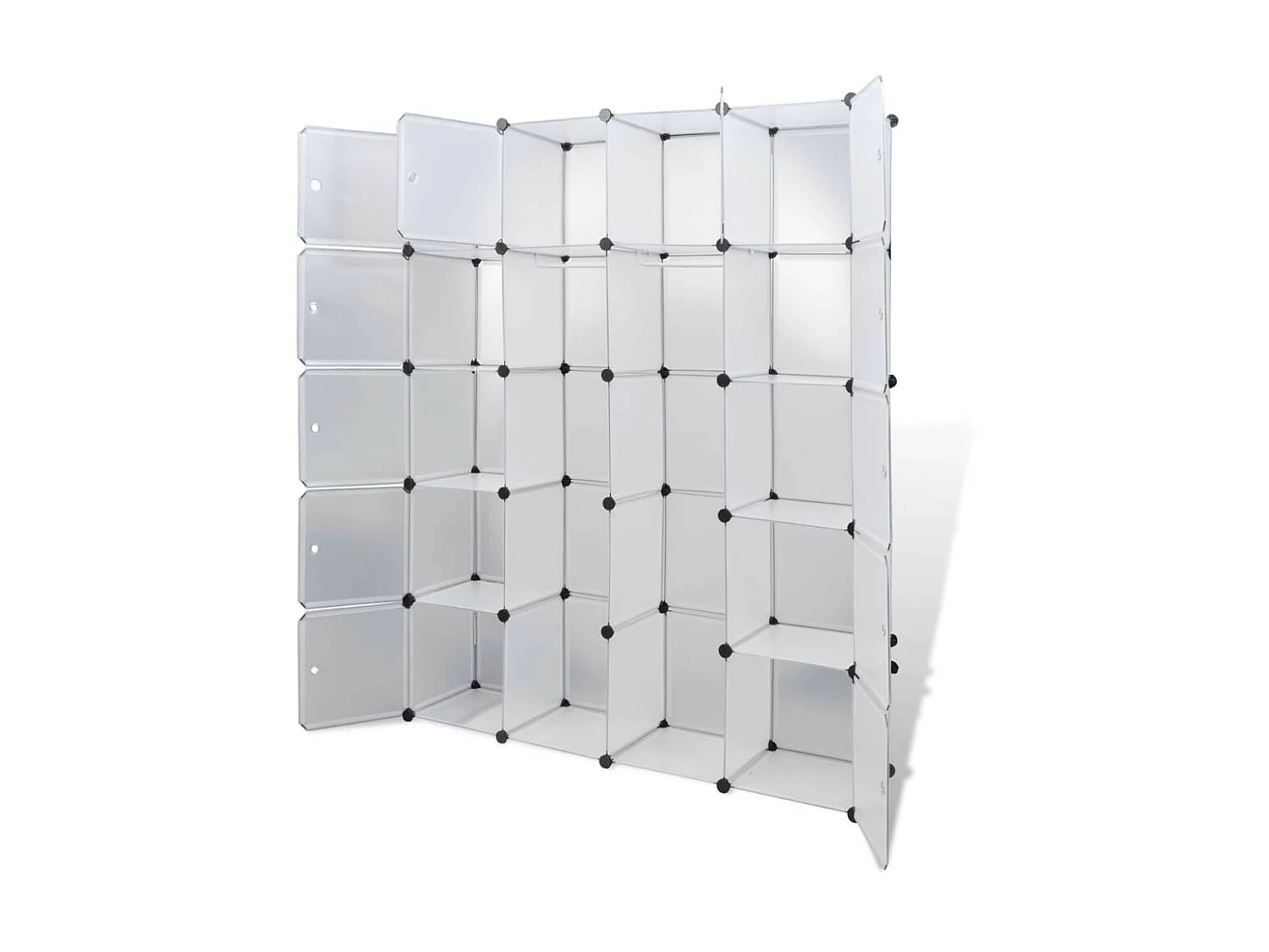 Cabinet modulable avec 14 compartiments blanc 37x146x180,5