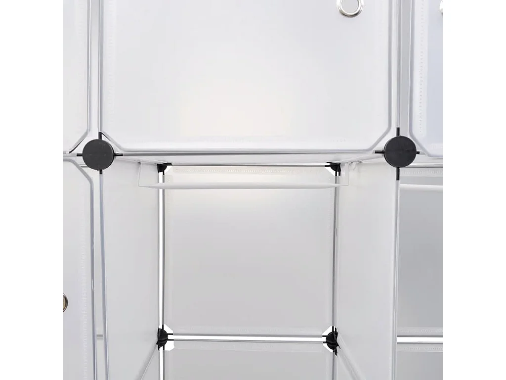 Cabinet modulable avec 14 compartiments blanc 37x146x180,5