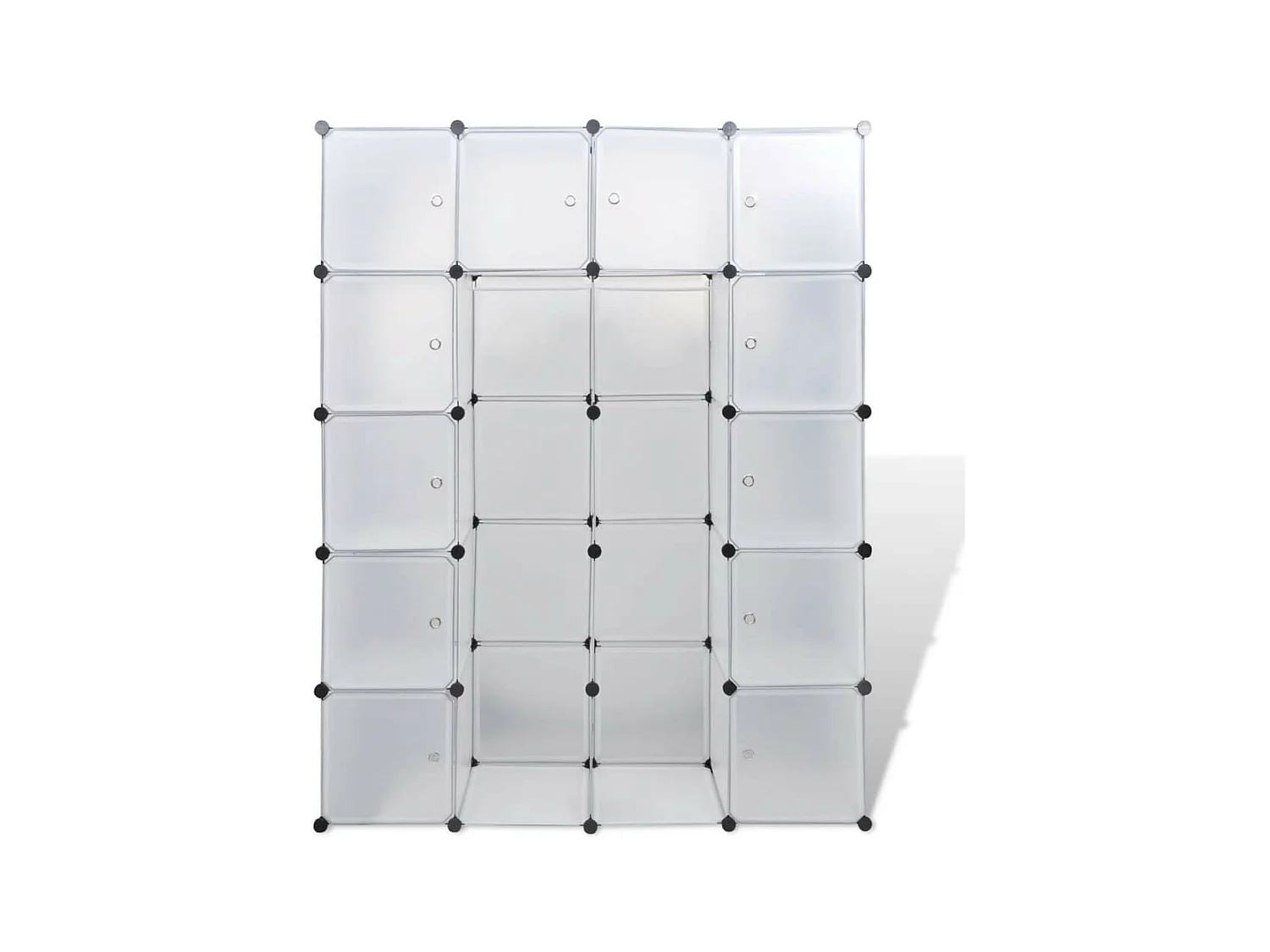 Cabinet modulable avec 14 compartiments blanc 37x146x180,5