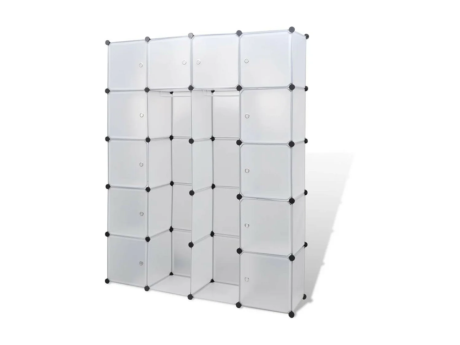 Cabinet modulable avec 14 compartiments blanc 37x146x180,5