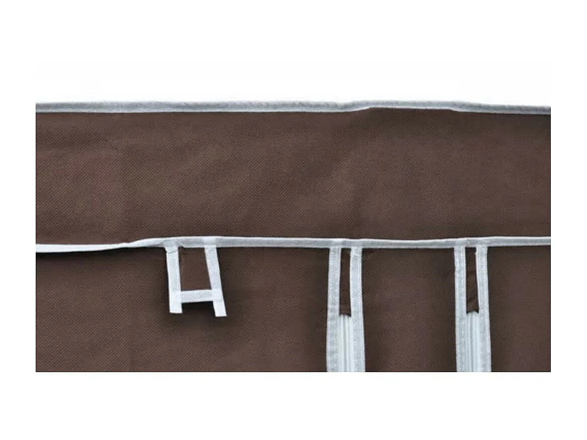 Garde-robe en tissu 2 pcs Marron