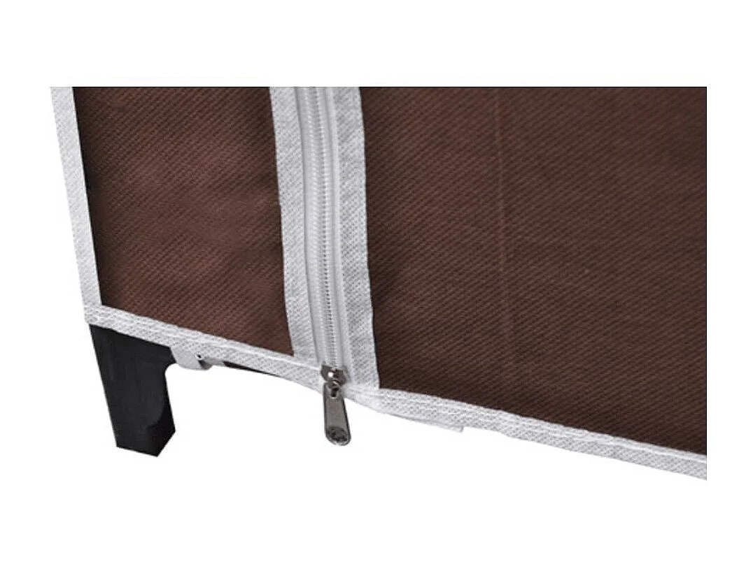 Garde-robe en tissu 2 pcs Marron