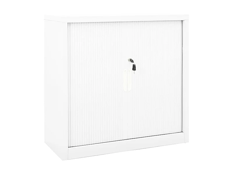 Armoire à portes coulissantes Blanc 90x40x90 Acier