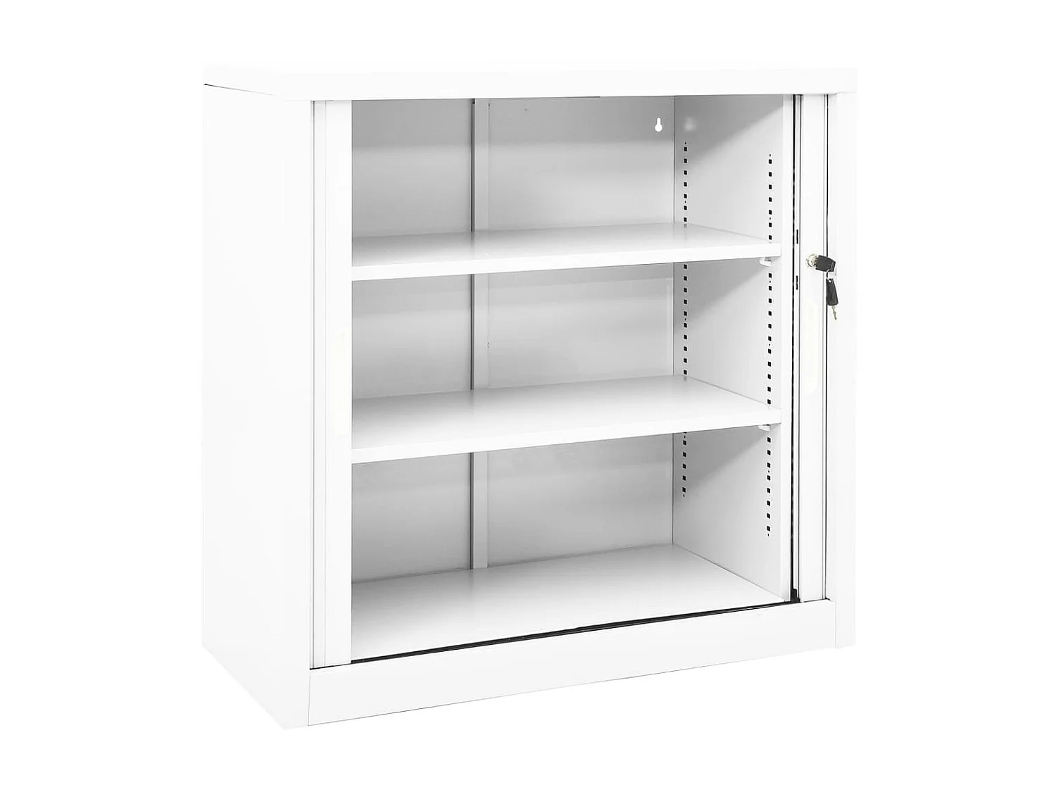 Armoire à portes coulissantes Blanc 90x40x90 Acier