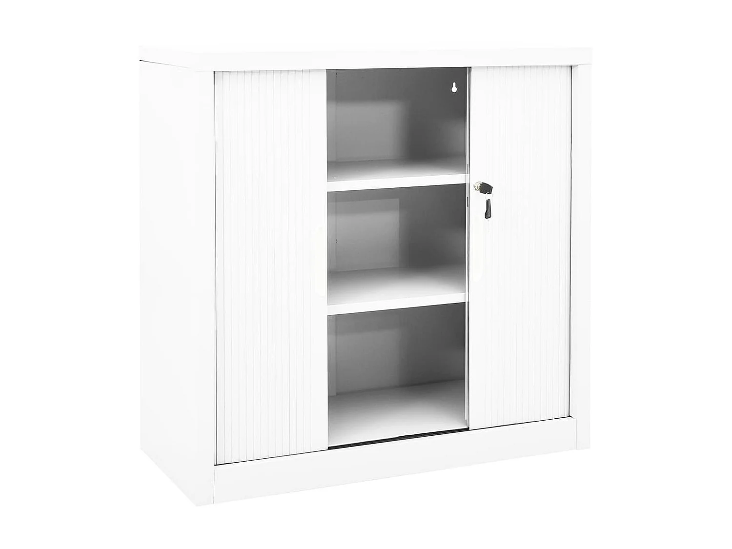 Armoire à portes coulissantes Blanc 90x40x90 Acier