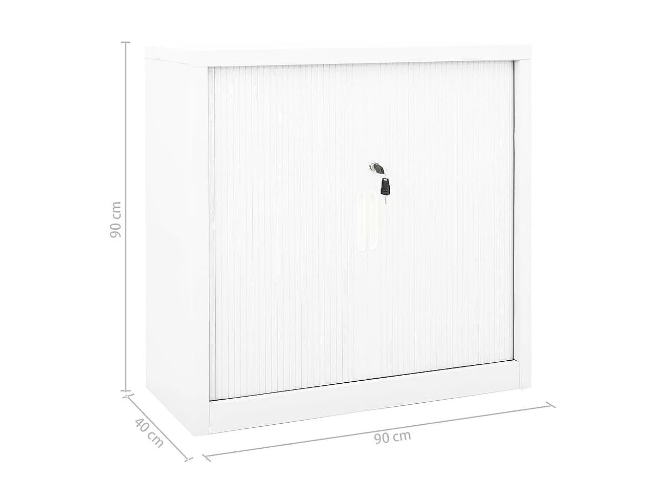 Armoire à portes coulissantes Blanc 90x40x90 Acier