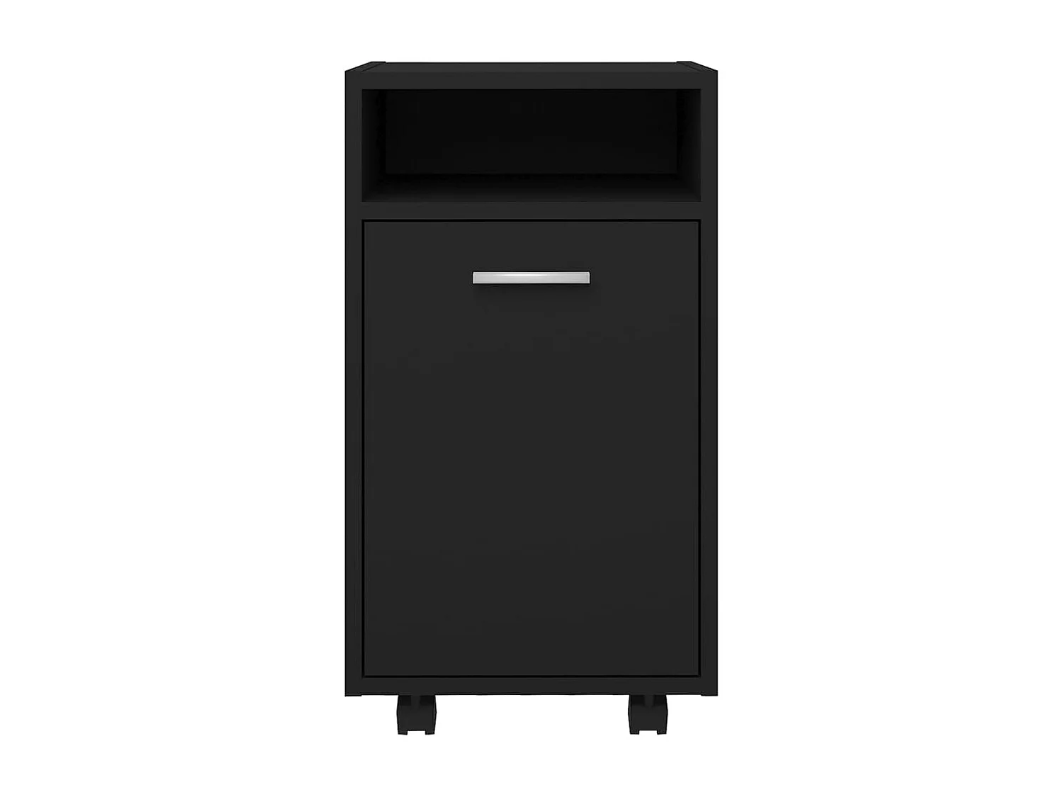 Armoire latérale avec roues Noir 33x38x60