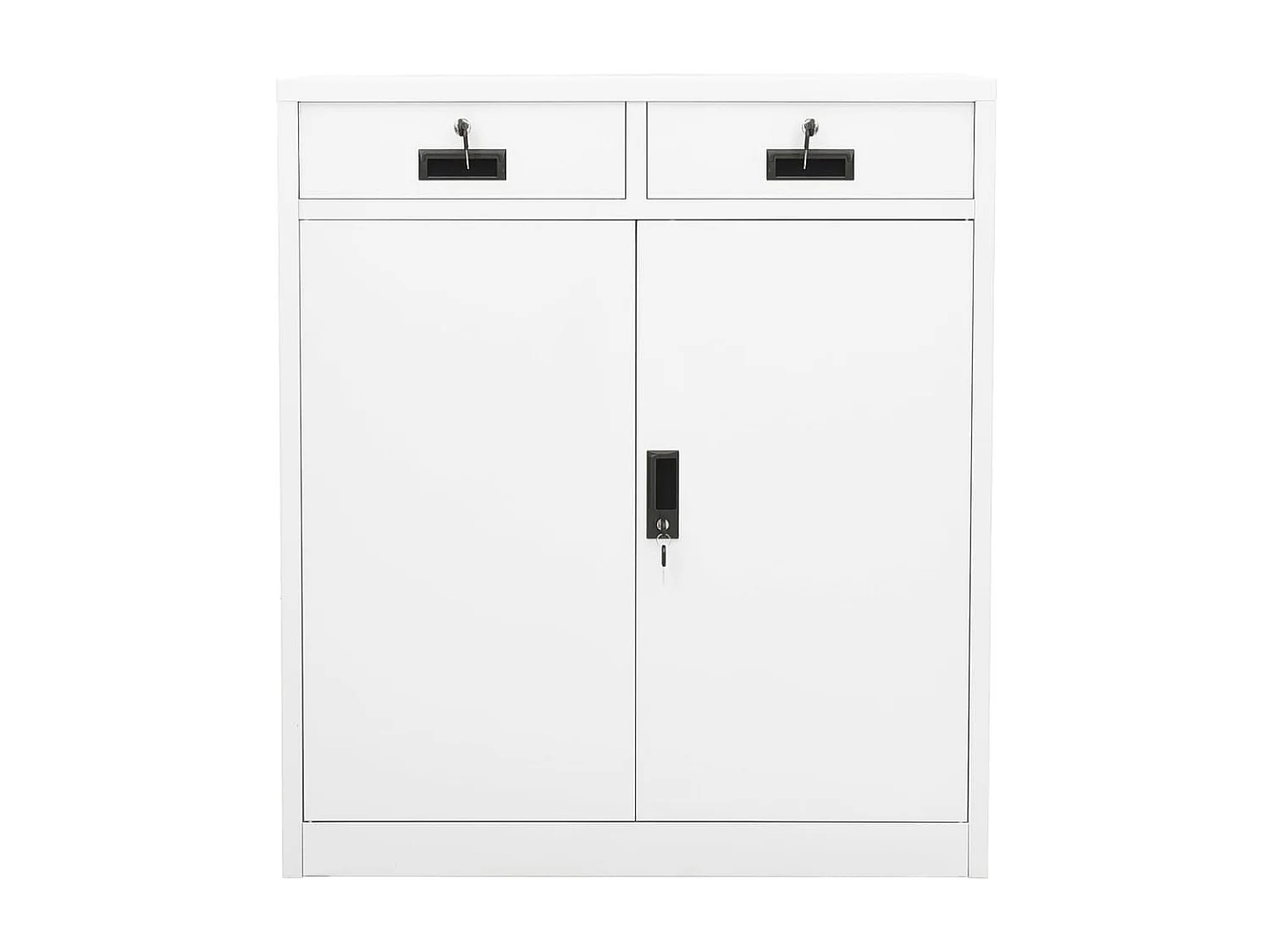 Armoire de bureau Blanc 90x40x102 Acier