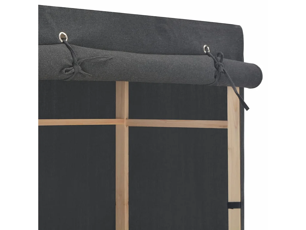 Garde-robe à 3 niveaux Gris 79 x 40x170 Tissu
