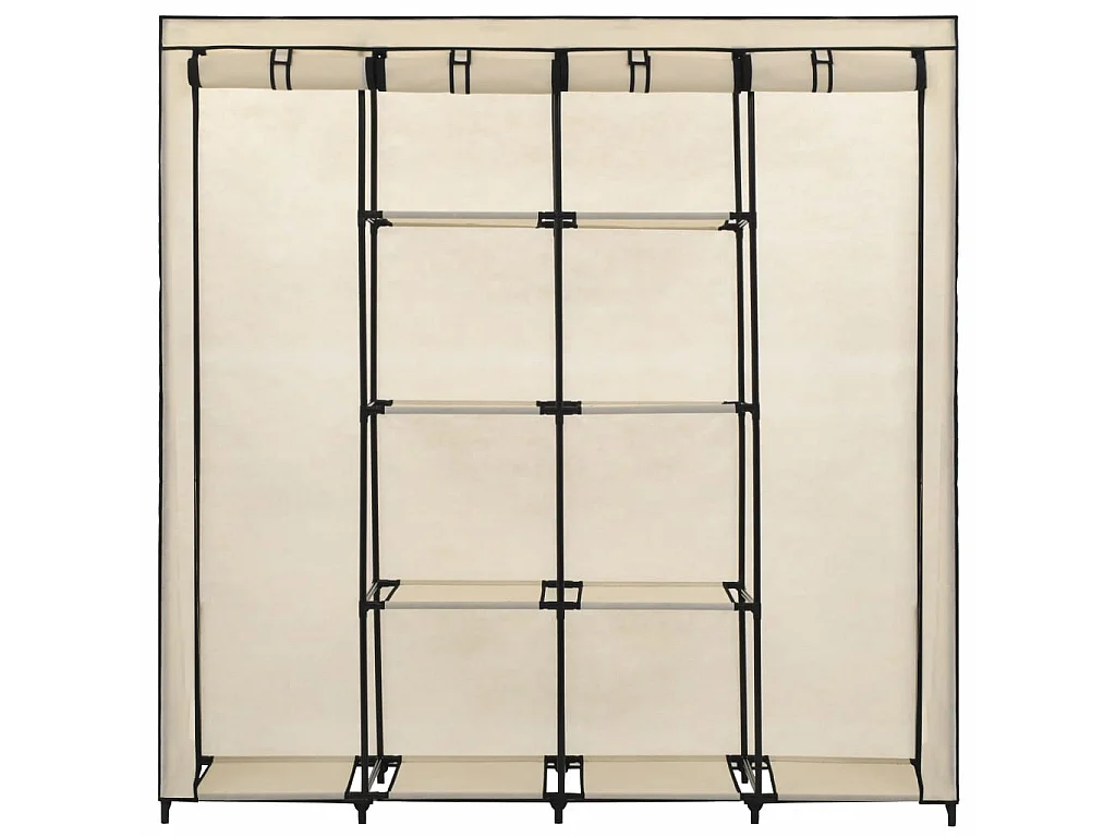Garde-robe avec 4 compartiments Crème 175x45x170