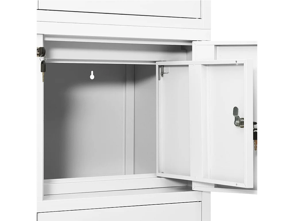 Armoire de bureau Blanc 90x40x180 Acier