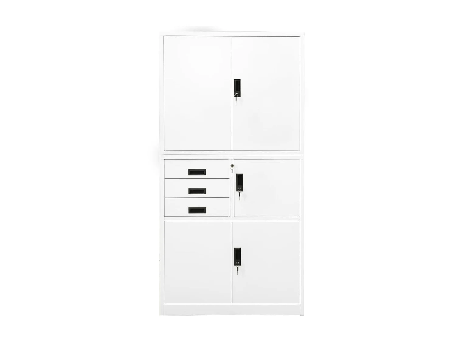 Armoire de bureau Blanc 90x40x180 Acier