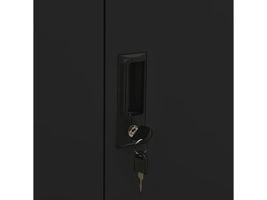 Armoire de bureau Noir 90x40x102 Acier