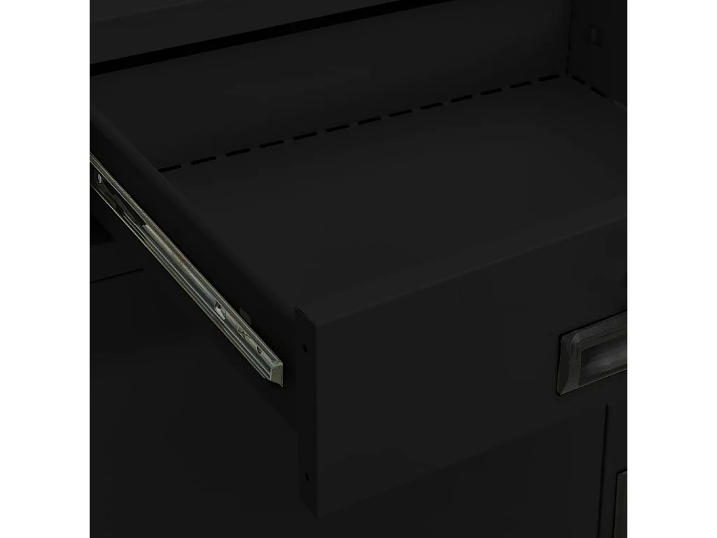 Armoire de bureau Noir 90x40x102 Acier
