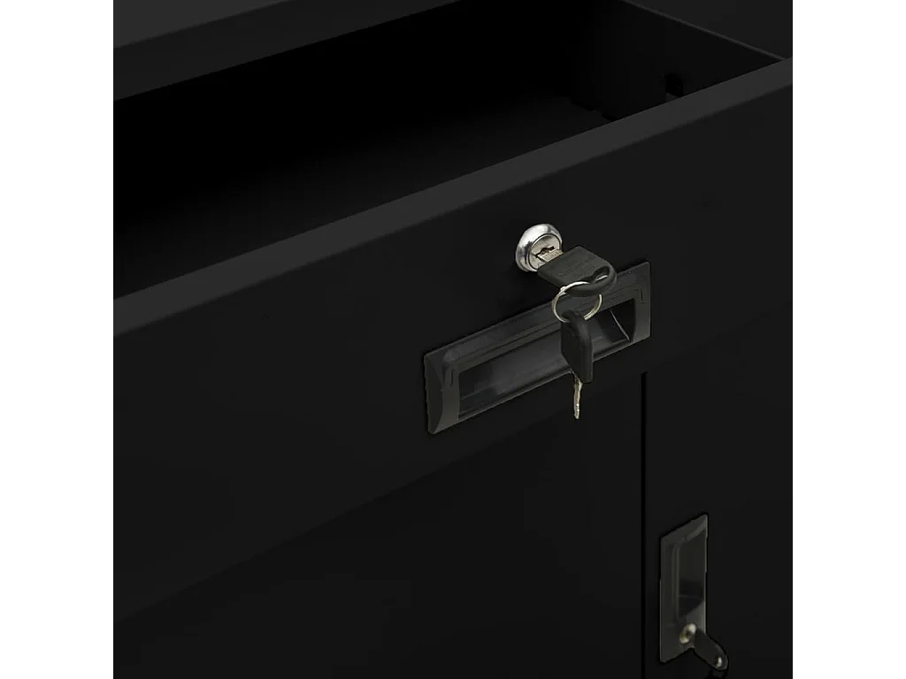 Armoire de bureau Noir 90x40x102 Acier