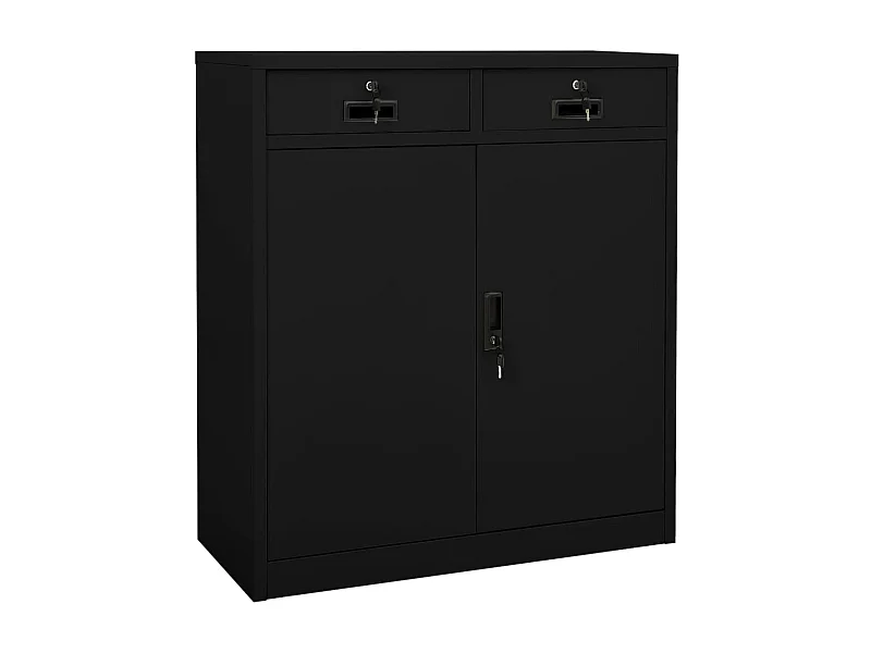Armoire de bureau Noir 90x40x102 Acier