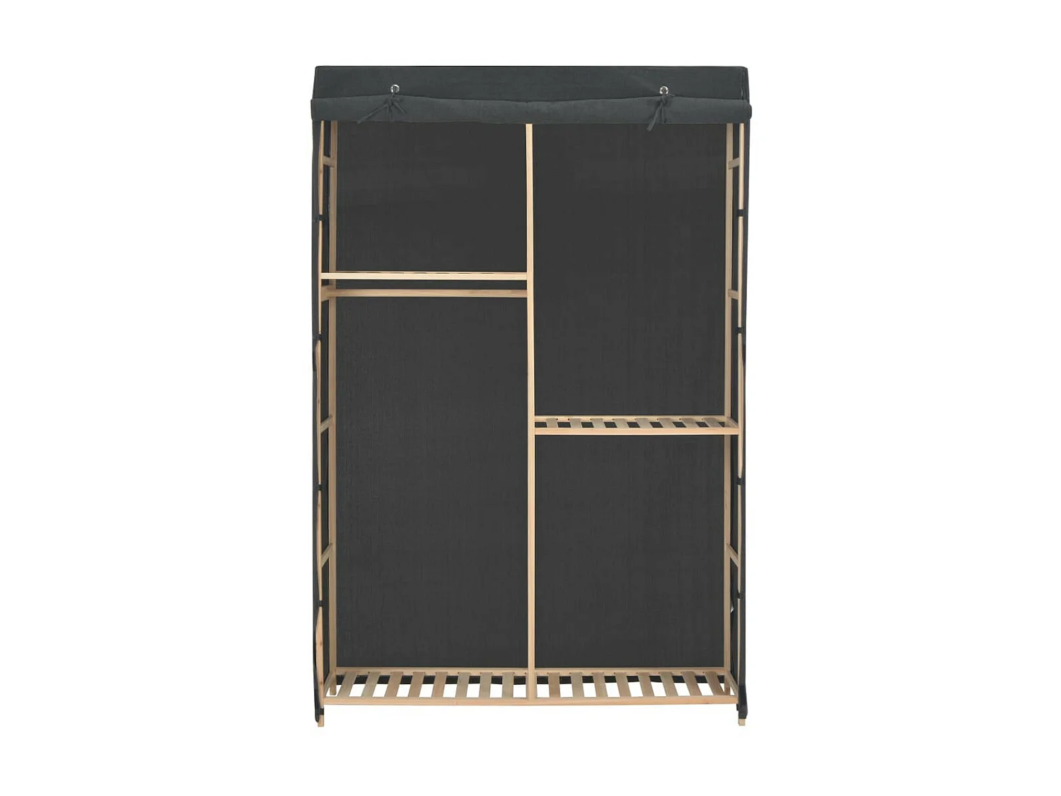 Garde-robe à 3 niveaux Gris 110 x 40x170 Tissu