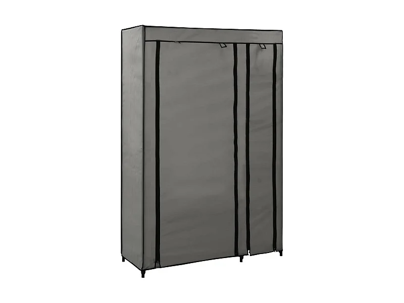 Garde-robe pliable Gris 110x45x175 Tissu