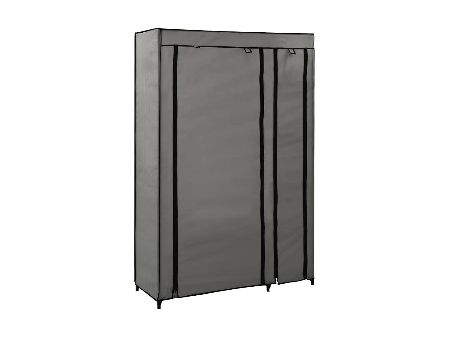 Garde-robe pliable Gris 110x45x175 Tissu