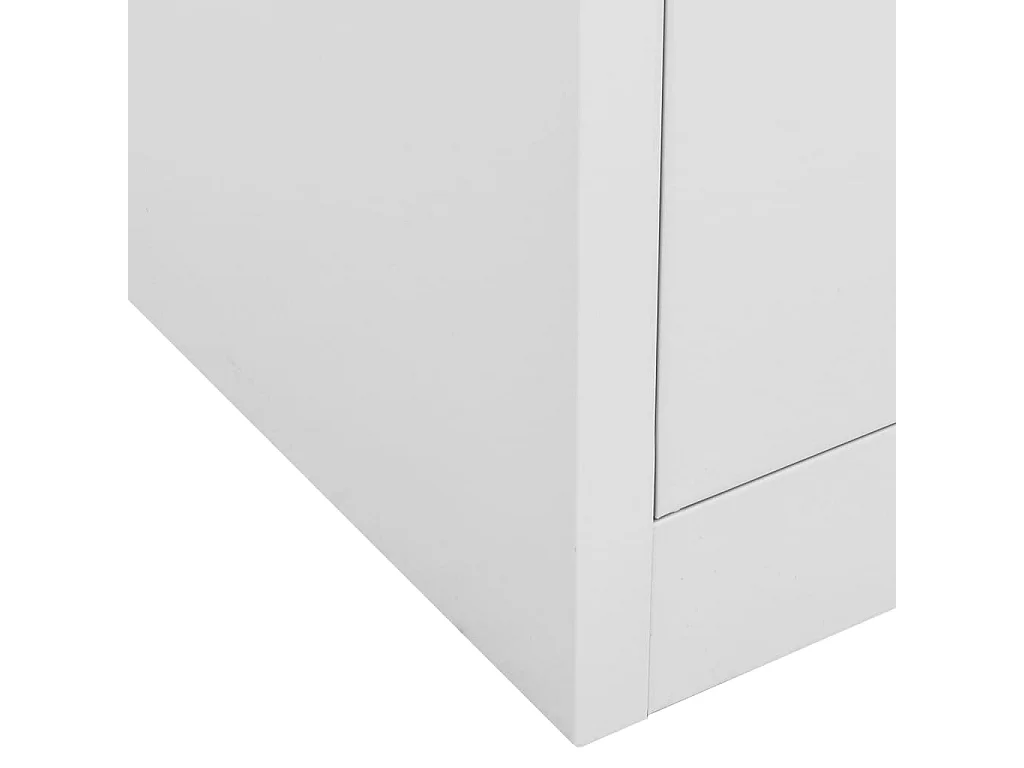 Armoire de bureau Gris clair 90x40x102 Acier