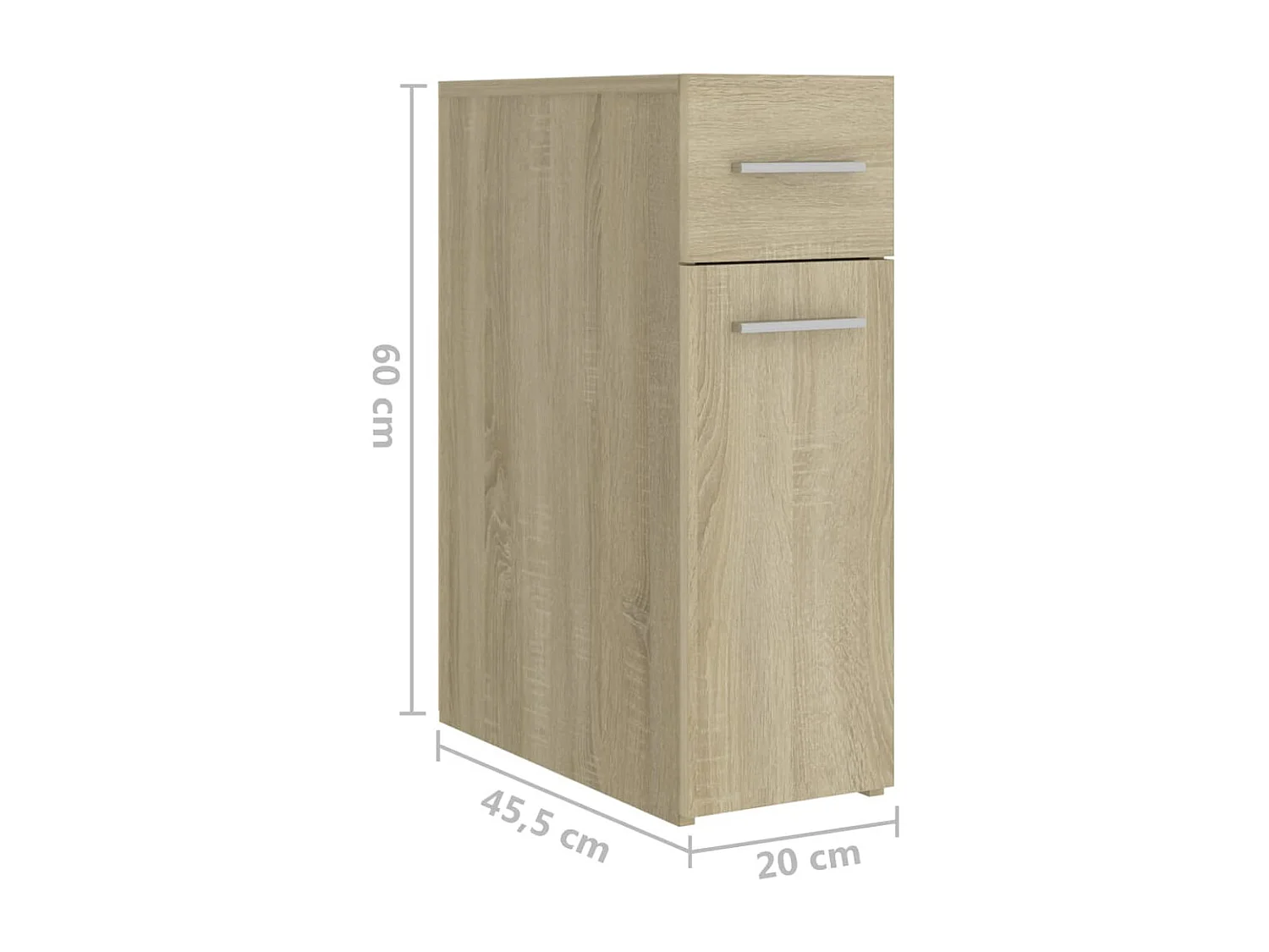 Armoire d'apothicaire Chêne sonoma 20x45,5x60