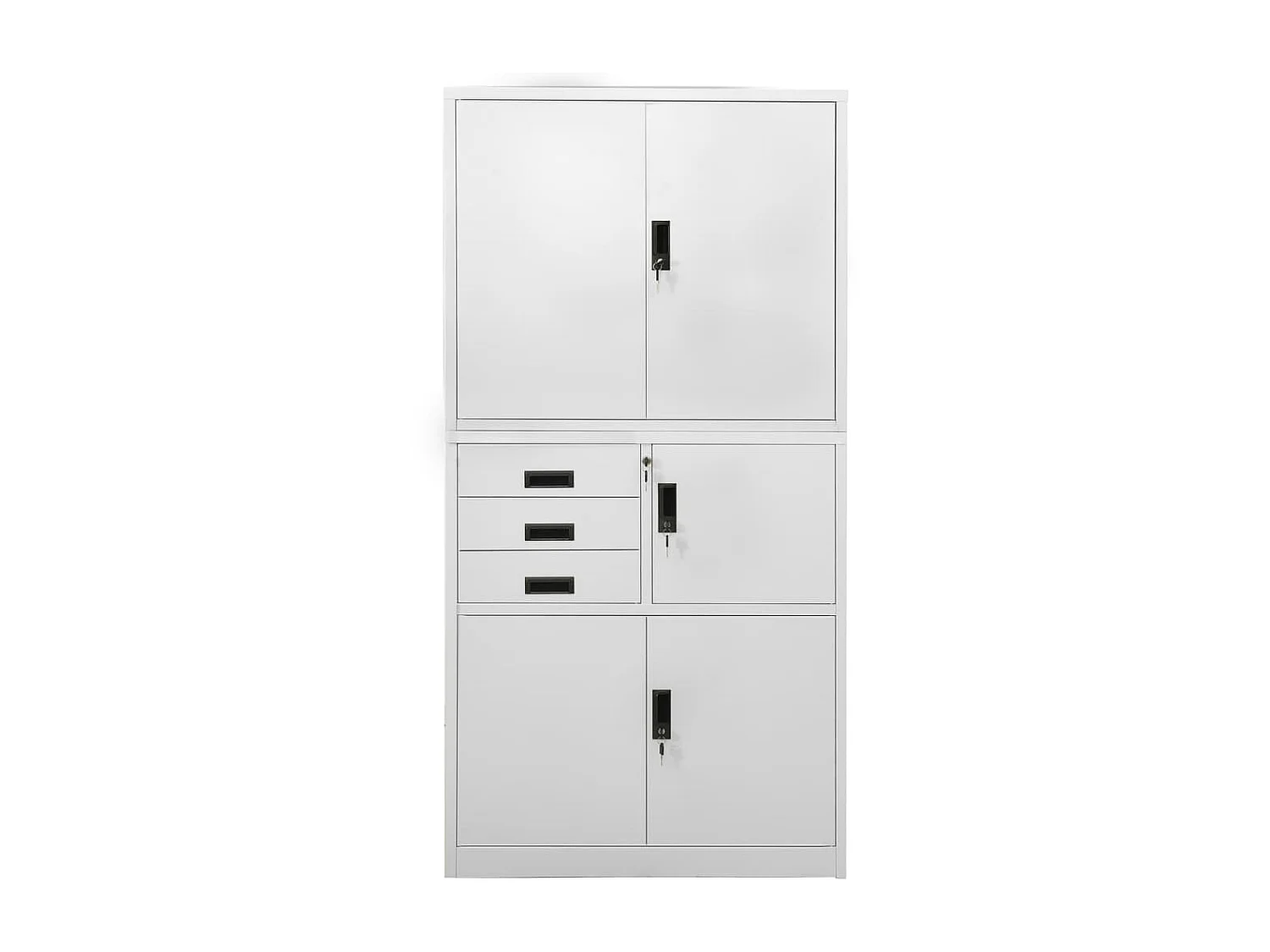 Armoire de bureau Gris clair 90x40x180 Acier 3