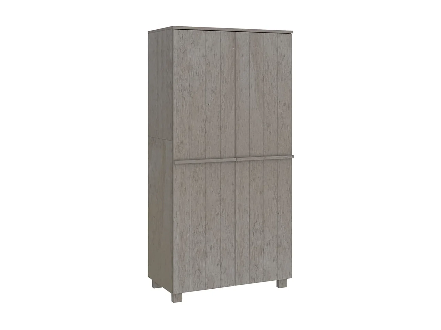 Garde-robe Gris clair 89x50x180 Bois massif de pin
