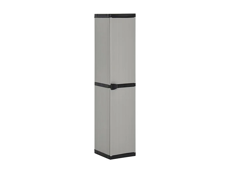 Armoire de rangement de jardin 3 étagères Gris-noir 34x40x168