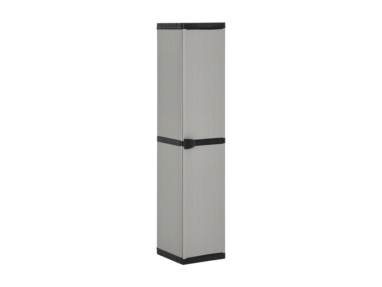 Armoire de rangement de jardin 3 étagères Gris-noir 34x40x168