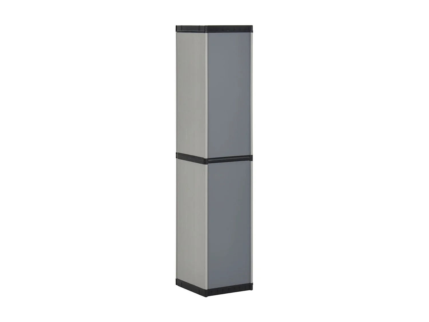 Armoire de rangement de jardin 3 étagères Gris-noir 34x40x168