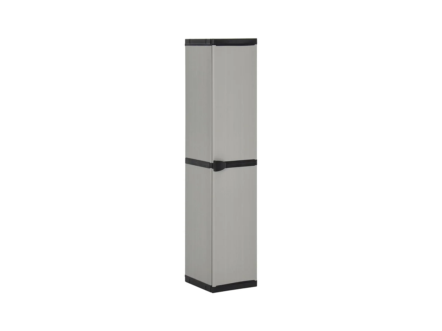 Armoire de rangement de jardin 3 étagères Gris-noir 34x40x168
