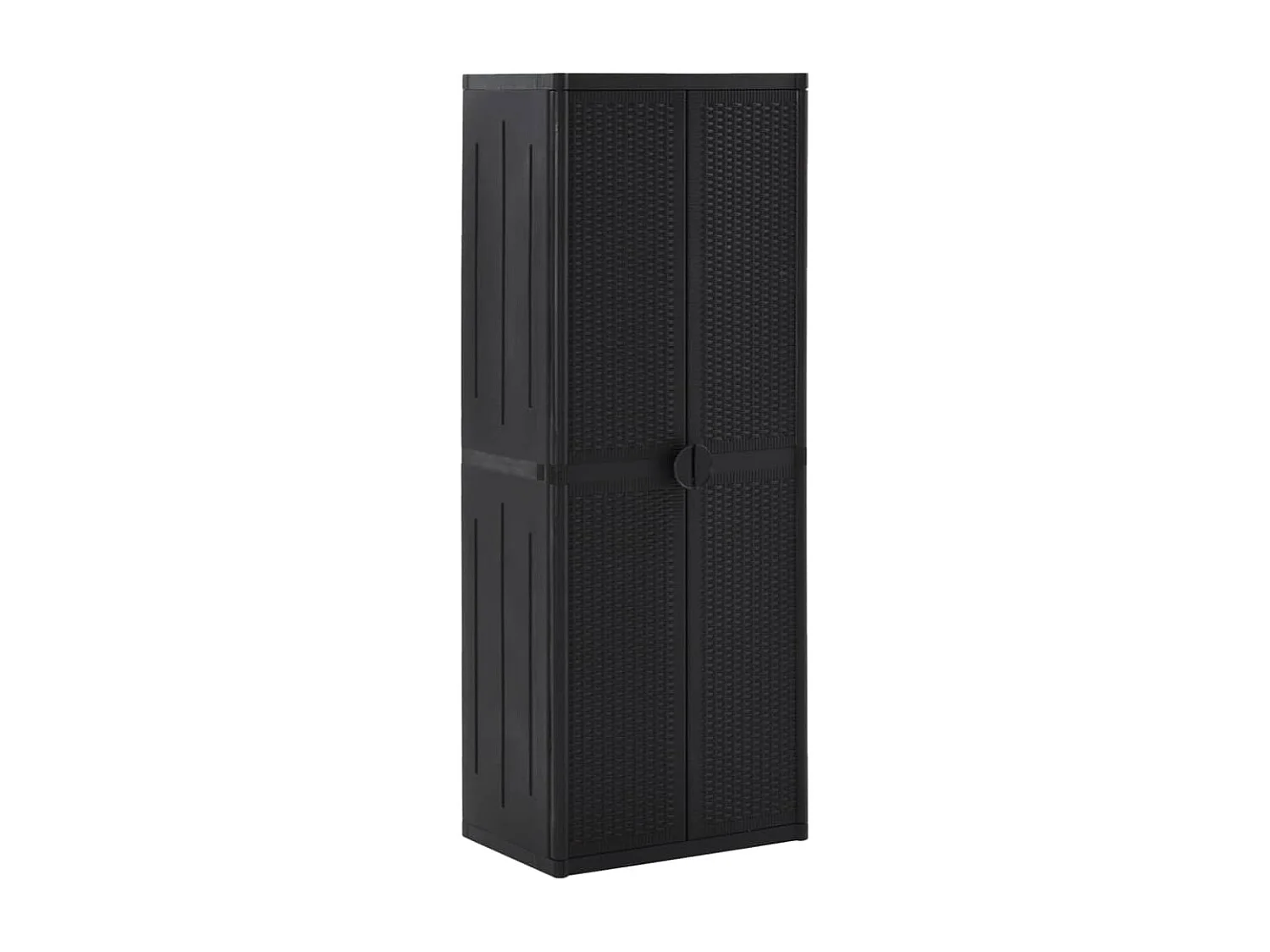 Armoire de rangement de jardin Noir 65x45x172 PP