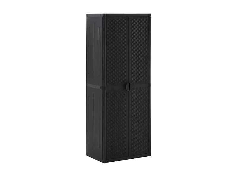 Armoire de rangement de jardin Noir 65x45x172 PP