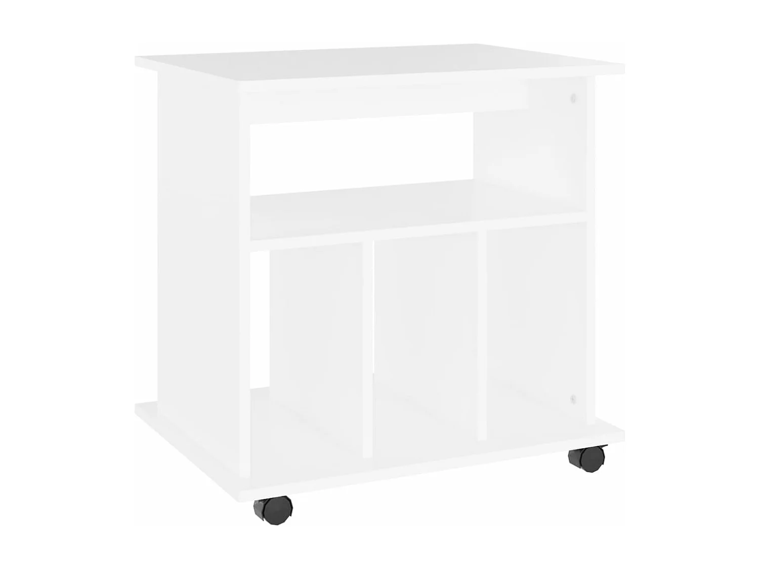 Armoire à roulettes Blanc 60x45x60