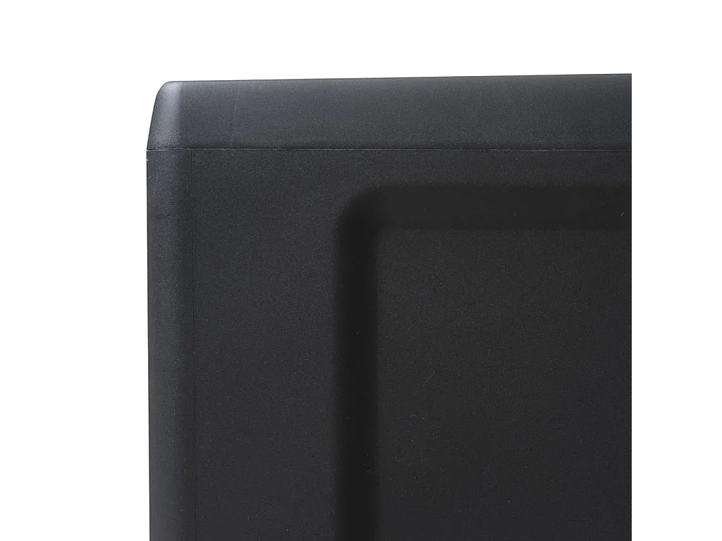 Armoire de rangement de jardin avec 4 étagères Noir et gris