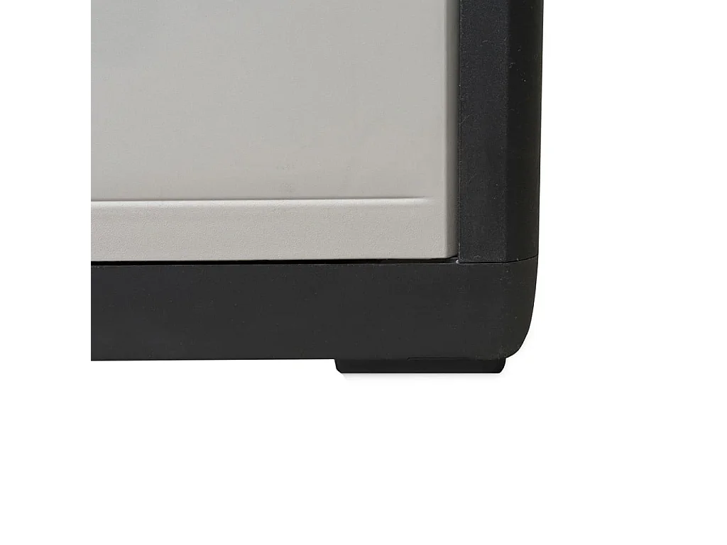 Armoire de rangement de jardin avec 4 étagères Noir et gris