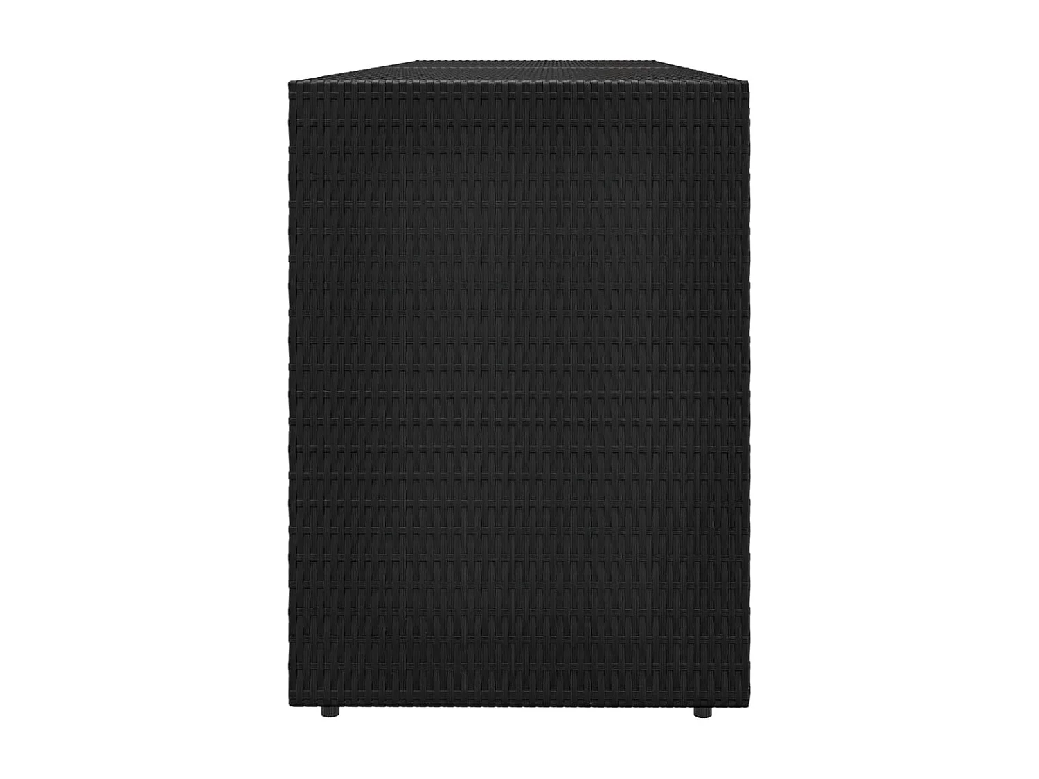 Armoire de rangement jardin Noir 198x55,5x80 Résine tressée