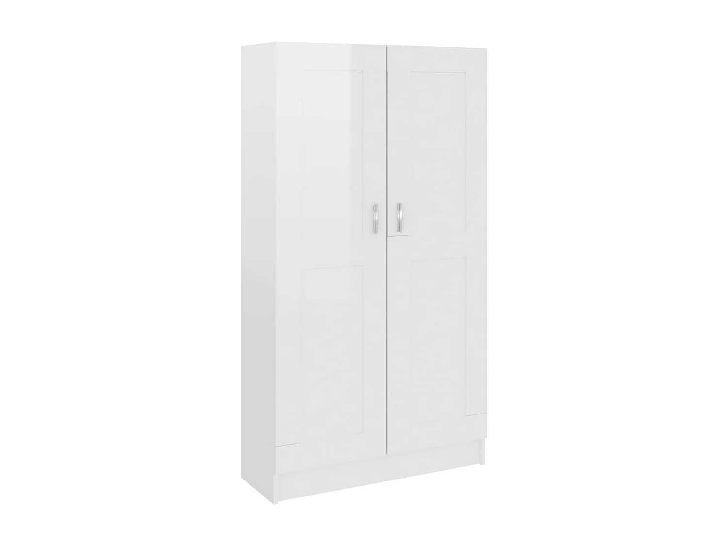 Armoire multifonction mi hauteur 2 portes Kala 82cm - Solution gain de place-Blanc brillant