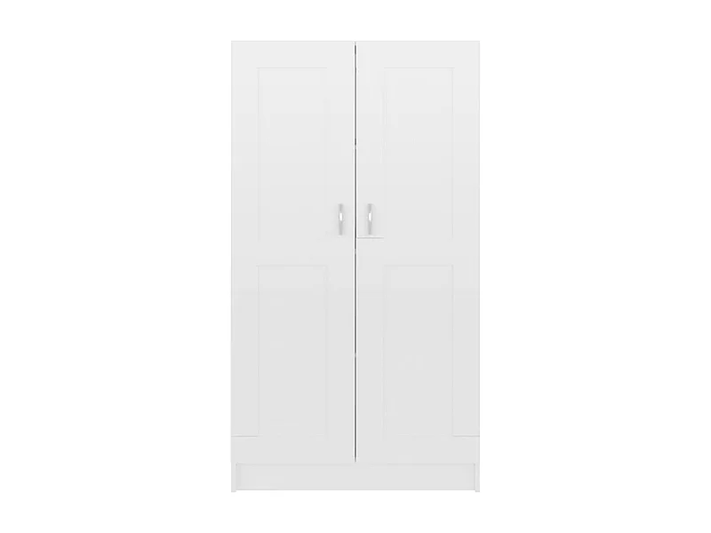 Armoire multifonction mi hauteur 2 portes Kala 82cm - Solution gain de place-Blanc brillant