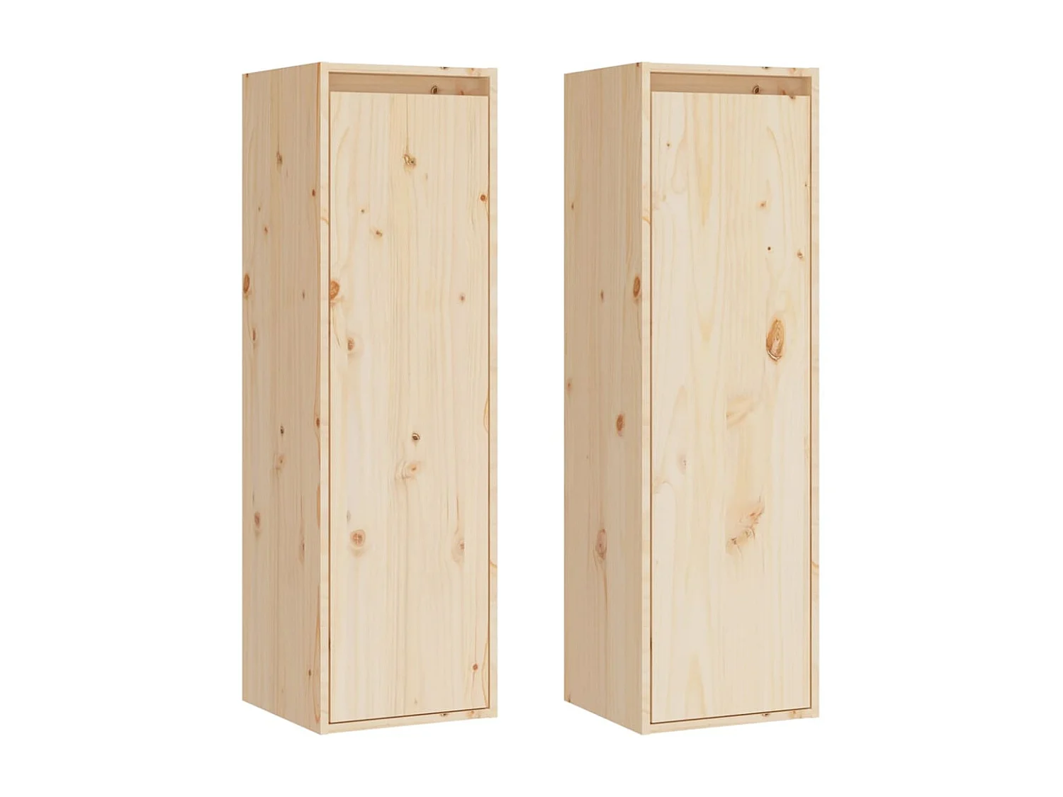 Armoires murales 2 pcs 30x30x100 Bois de pin massif
