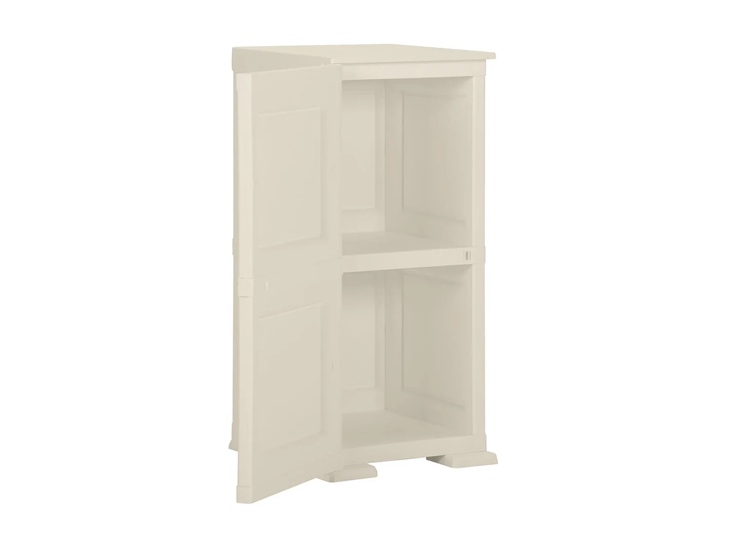 Armoire en plastique 40x43x85,5 Design de bois Crème
