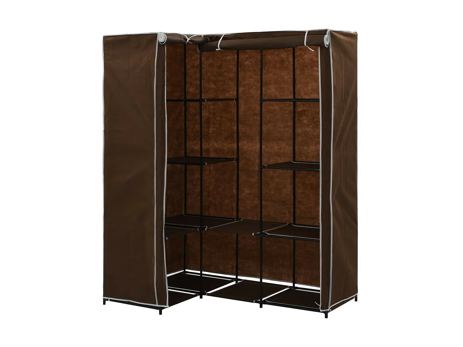 Garde-robe d'angle Marron 130x87x169