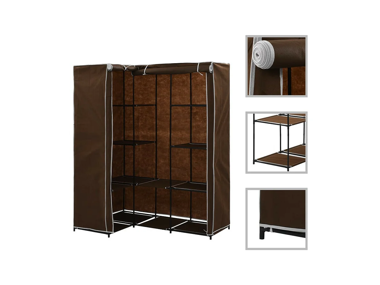 Garde-robe d'angle Marron 130x87x169