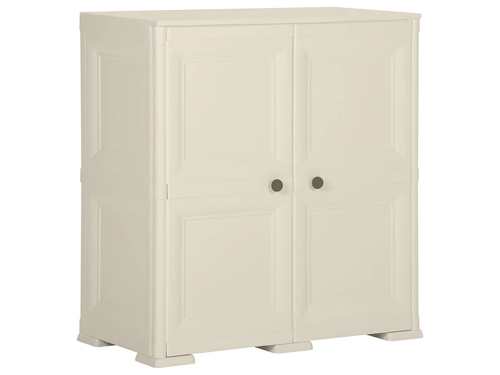 Armoire en plastique 79x43x85,5 Design de bois Crème