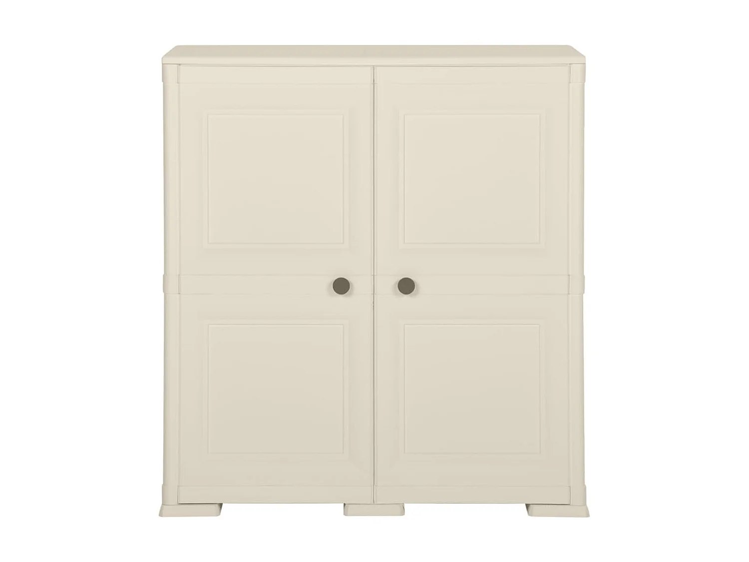 Armoire en plastique 79x43x85,5 Design de bois Crème