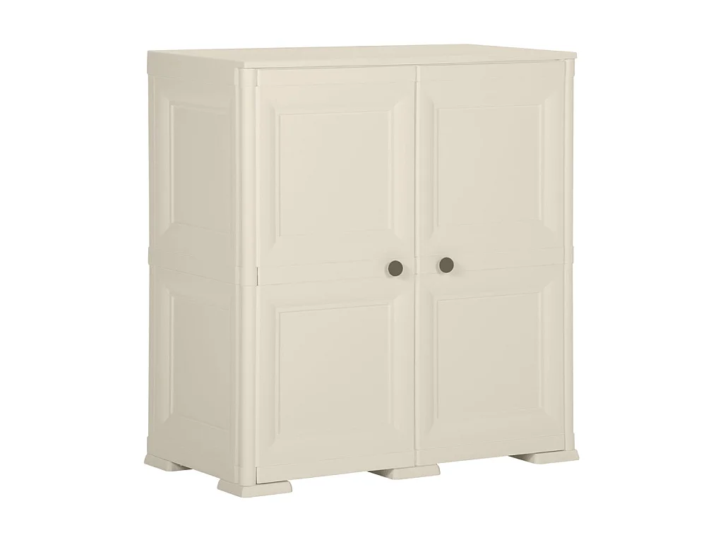 Armoire en plastique 79x43x85,5 Design de bois Crème