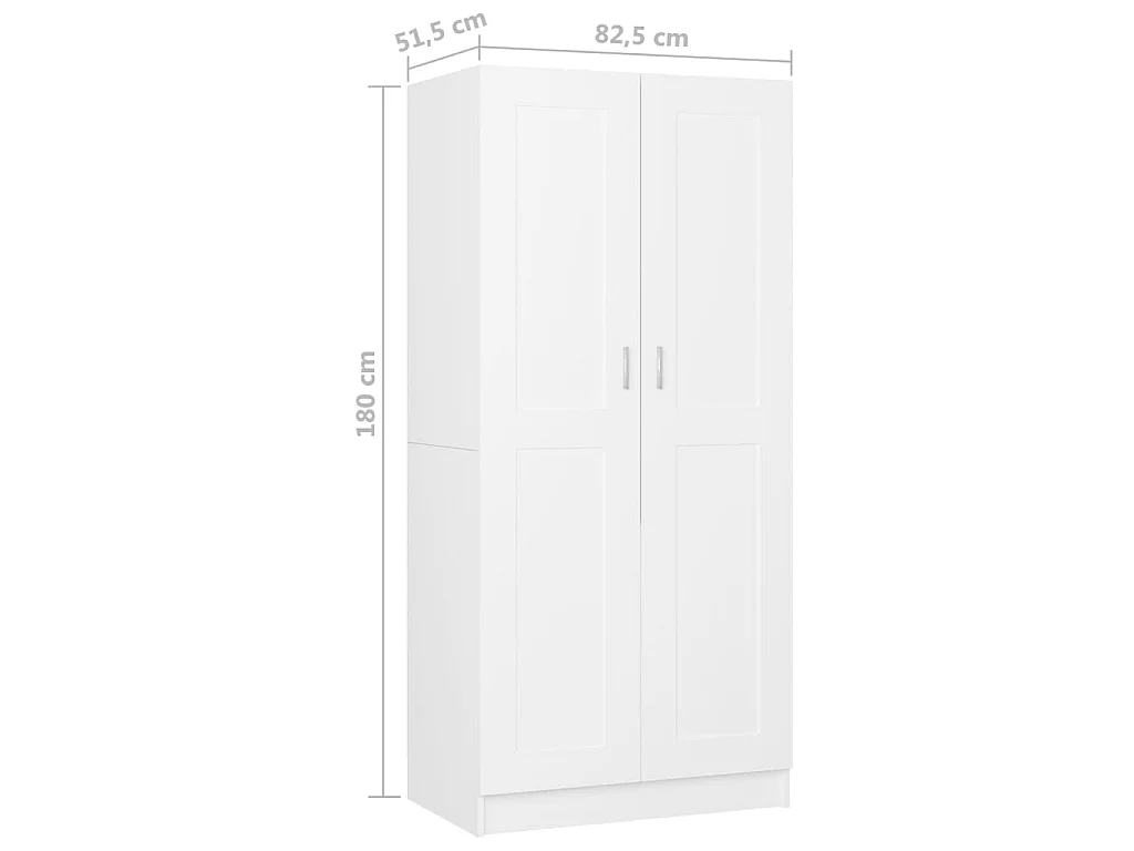 Garde-robe Blanc 82,5x51,5x180