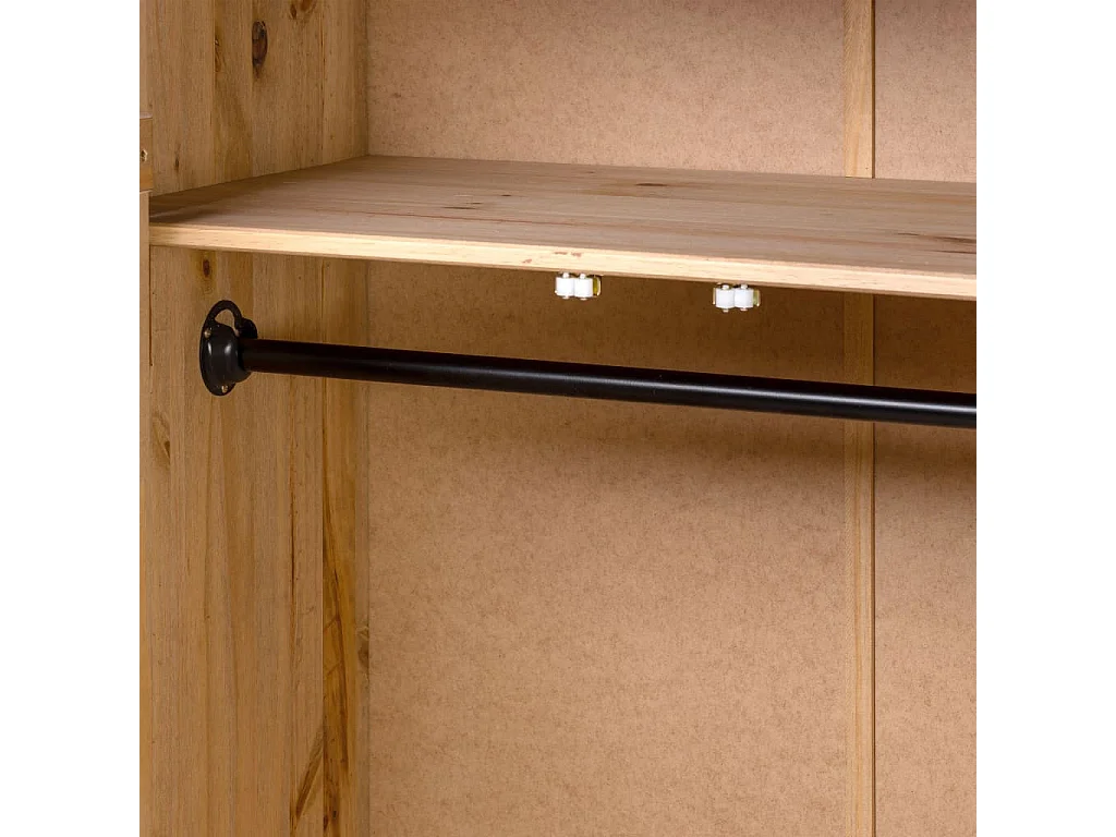 Garde-robe à 3 portes 118x50x171,5 Pin Assortiment Panama