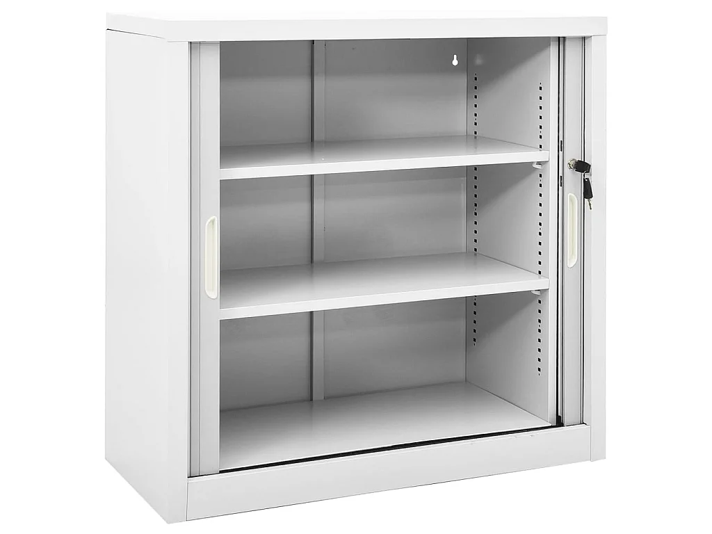 Armoire à portes coulissantes Gris 90x40x90 Acier