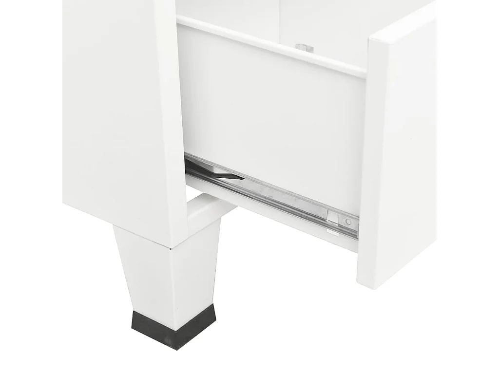 Garde-robe Blanc 90x50x180 Métal